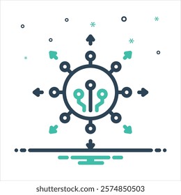 Vector colorful mix icon for decentralized finance