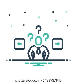 Vector colorful mix icon for decision making