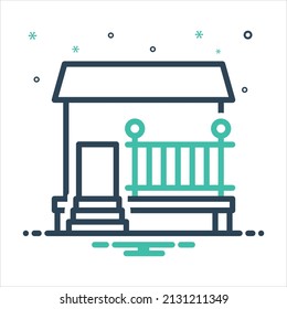 Vector colorful mix icon for deck