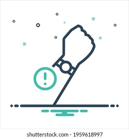Vector colorful mix icon for delay