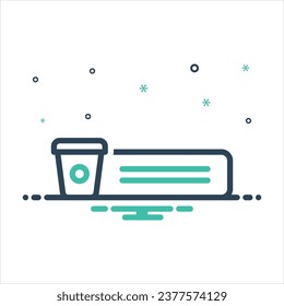 Icono de mezcla de colores vectorial para el botón de eliminación