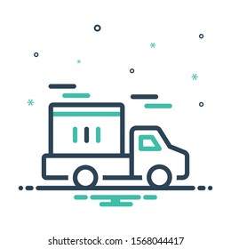 Vector colorful mix icon for delivery