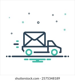 Vector colorful mix icon for delivery