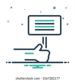 Vector colorful mix icon for demonstrate