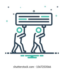 Vector colorful mix icon for demonstration