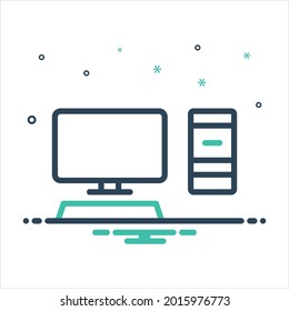 Vector colorful mix icon for desktop