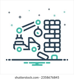 Icono de mezcla de colores vectoriales para destruir