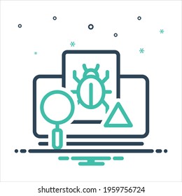 Vector colorful mix icon for detection