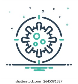 Vector colorful mix icon for detection the virus