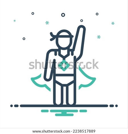Vector colorful mix icon for determined