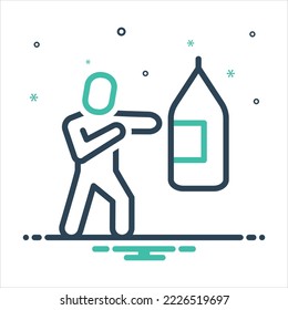 Vector colorful mix icon for determines