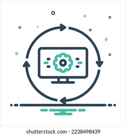 Icono de mezcla colorida de vectores para el desarrollo