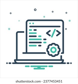 Vector colorful mix icon for development