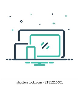 Vector colorful mix icon for devices
