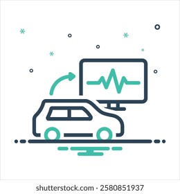 Vector colorful mix icon for diagnostic