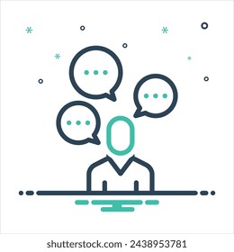 Vector colorful mix icon for dialog