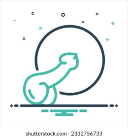 Icono de mezcla de colores vectorial para los dicks