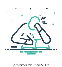 Vector colorful mix icon for difficulty