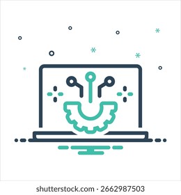 Icono de mezcla de colores de Vector para transformación digital