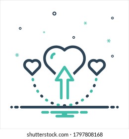 Vector colorful mix icon for direct