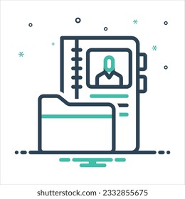 Icono de mezcla de colores vectorial para el directorio