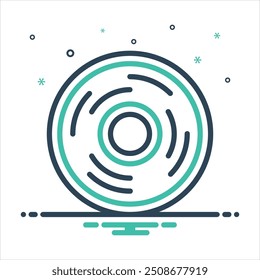 Icono colorido de la mezcla del Vector para el disco