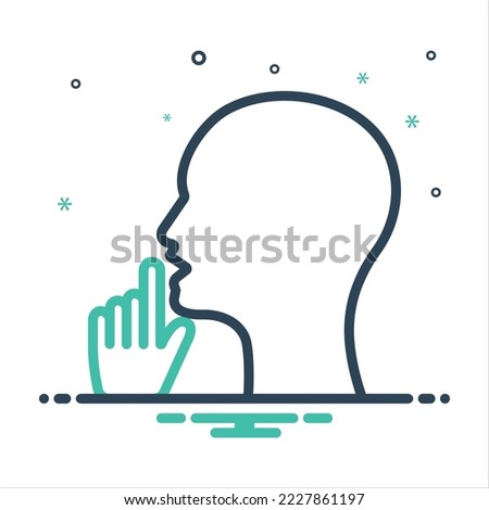 Vector colorful mix icon for discretion