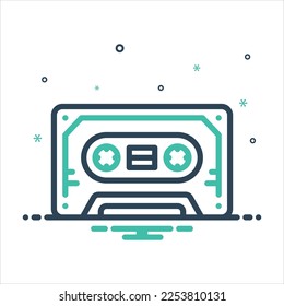 Vector colorful mix icon for disk