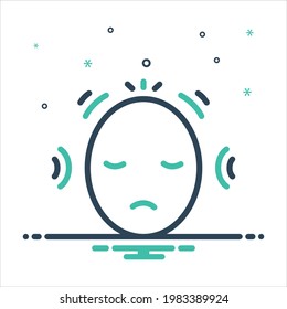 Vector colorful mix icon for disorders