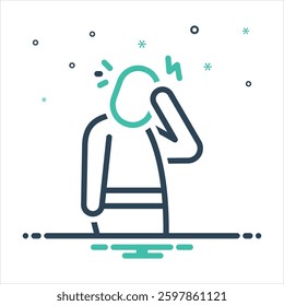 Vector colorful mix icon for disorders