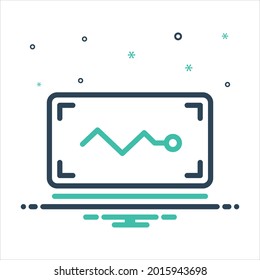 Vector colorful mix icon for displayed