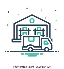 Vector colorful mix icon for distributors