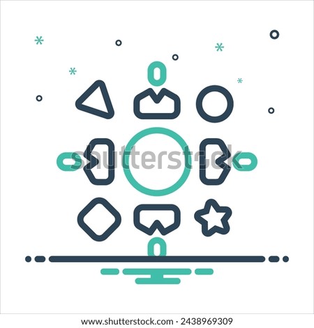 Vector colorful mix icon for diversity
