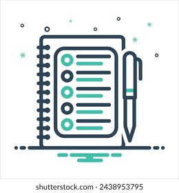 Vector colorful mix icon for to do list