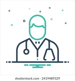 Vector colorful mix icon for doctor