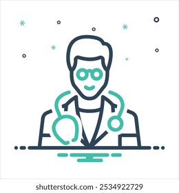Vetor ícone de mistura colorida para o médico