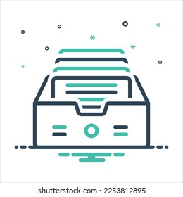 Vector colorful mix icon for documented