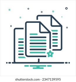 Icono de mezcla de colores vectorial para documentos