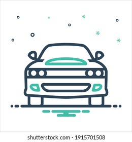 Vector colorful mix icon for dodge