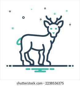 Vector colorful mix icon for doe