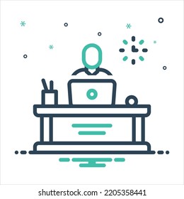Vector colorful mix icon for doing