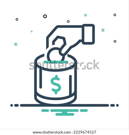 Vector colorful mix icon for donations