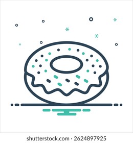 Vektor bunte Mischung Symbol für Donut