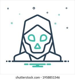 Vector colorful mix icon for doom
