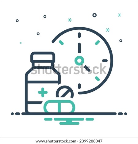 Vector colorful mix icon for dose