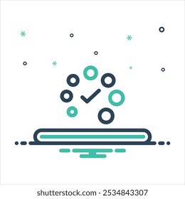 Vector colorful mix icon for downloaded