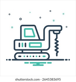 Icono colorido de la mezcla del Vector para la perforación