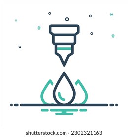 Icono de mezcla de color vectorial para soltado