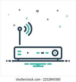 Vector colorful mix icon for dsl