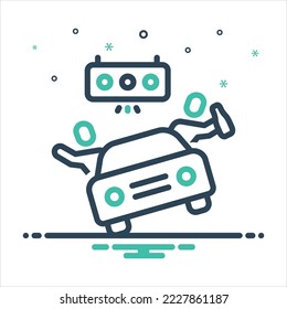 Vector colorful mix icon for dui